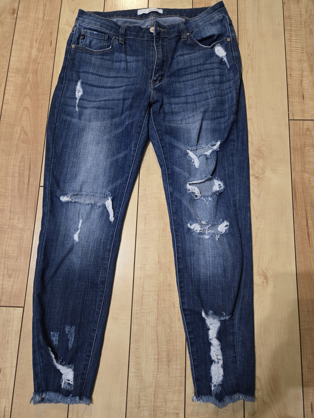 KanCan Dark Blue Distressed Skinny Jeans